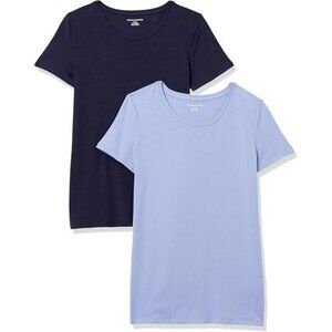 Womens Short Sleeve Crewneck T Shirt Classic Fit Cotton Modal Soft Top